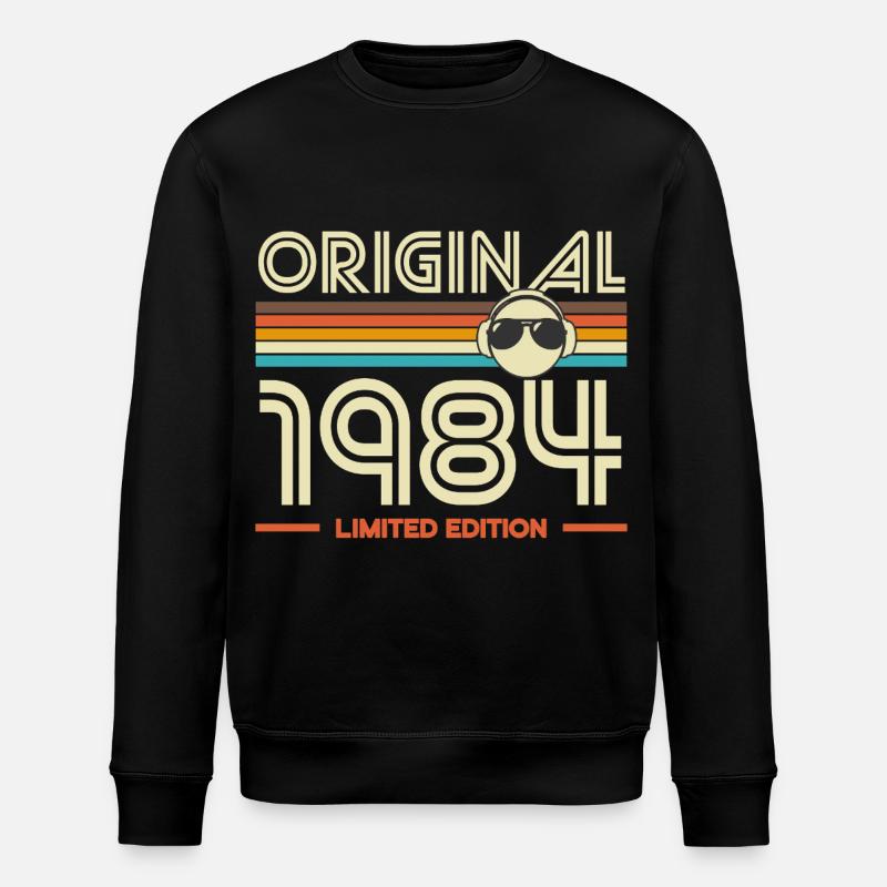 Originale Retro-Edition von 1984 - Stanley/Stella Unisex Bio-Sweatshirt ROLLER - Schwarz