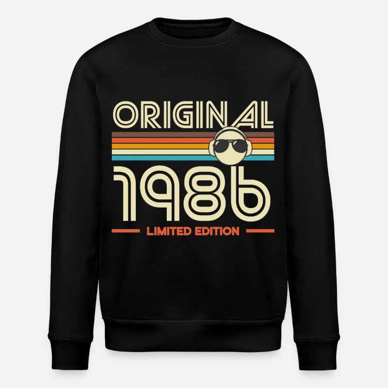 Originale Retro-Edition von 1986 - Stanley/Stella Unisex Bio-Sweatshirt ROLLER - Schwarz
