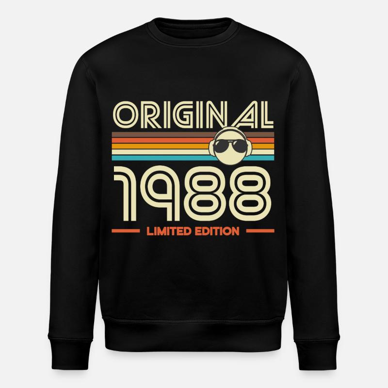 Originale Retro-Edition von 1988 - Stanley/Stella Unisex Bio-Sweatshirt ROLLER - Schwarz