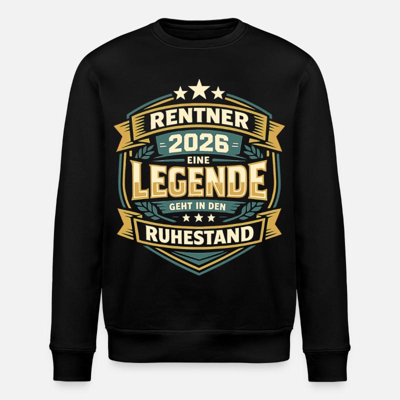 Retraités 2026 Retraite non responsable - Sweat bio ROLLER Stanley/Stella Unisexe - noir