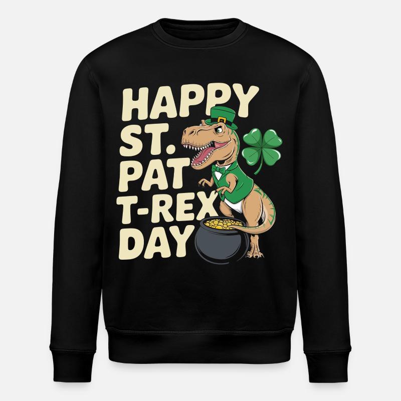 Dino Leprechaun St Patrick Day - Sweat bio ROLLER Stanley/Stella Unisexe - noir