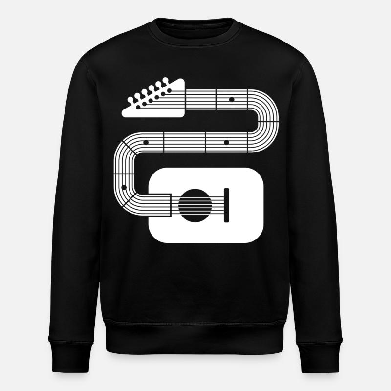 Abstract Shape Guitar - Stanley/Stella ROLLER Unisex Organic Sweatshirt - black