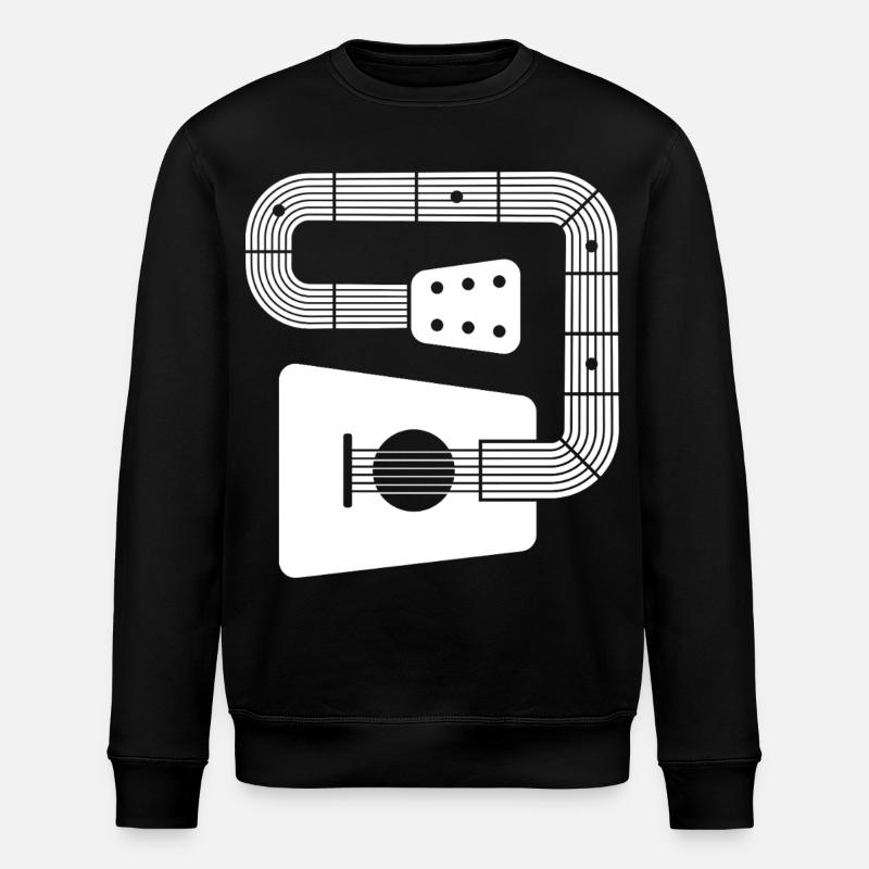 Abstract Guitar - Stanley/Stella ROLLER Unisex Organic Sweatshirt - black