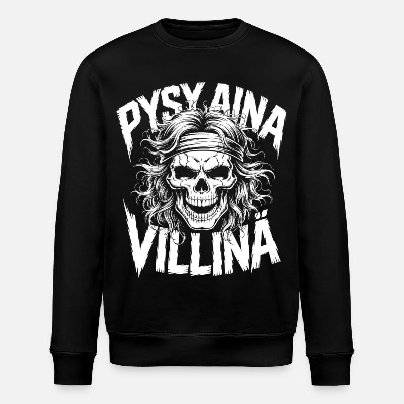 Wild Skull Design - Stanley/Stella ROLLER Unisex Organic Sweatshirt - black