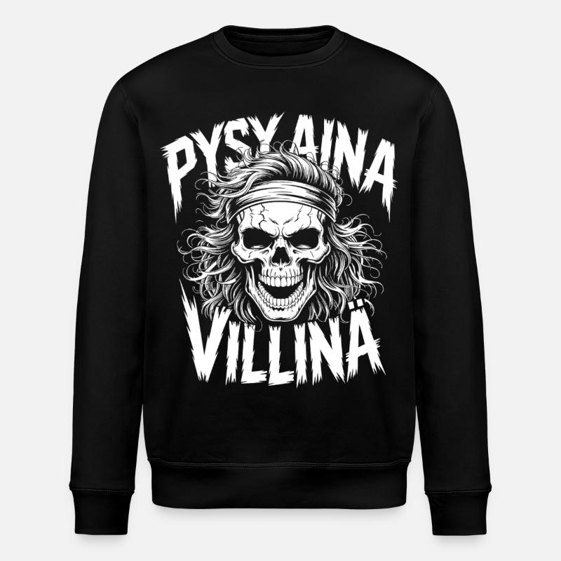 Wild Skull Design - Stanley/Stella ROLLER Unisex Organic Sweatshirt - black