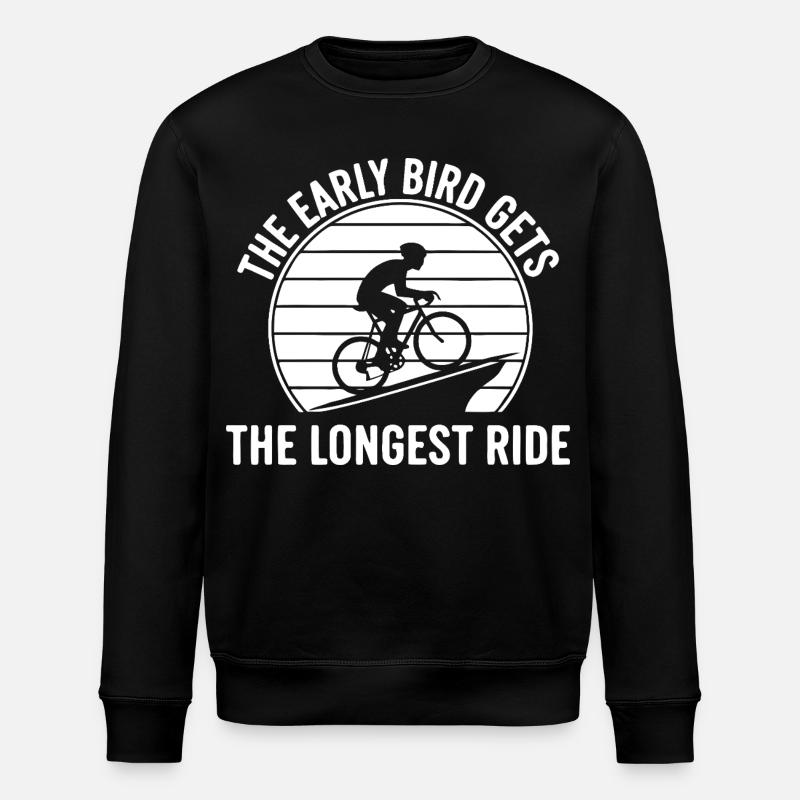 Frühaufsteher Rennradfahrer - Stanley/Stella Unisex Bio-Sweatshirt ROLLER - Schwarz