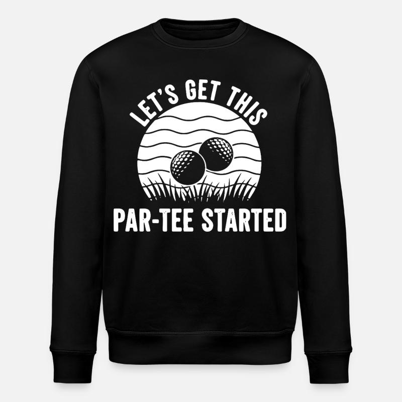 Par Tee Golf Saying - Stanley/Stella ROLLER Unisex Organic Sweatshirt - black