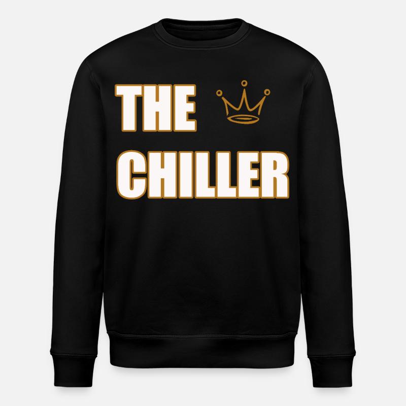 THE CHILLER – Cool & Minimal Statement Design - Stanley/Stella ROLLER Unisex Organic Sweatshirt - black