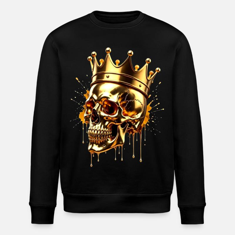 GOLDEN IMPERIAL SKULL - Stanley/Stella Unisex Bio-Sweatshirt ROLLER - Schwarz