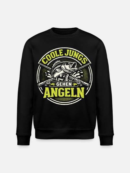 Fishing Funny Saying Gift Men - Stanley/Stella ROLLER Unisex Organic Sweatshirt - black