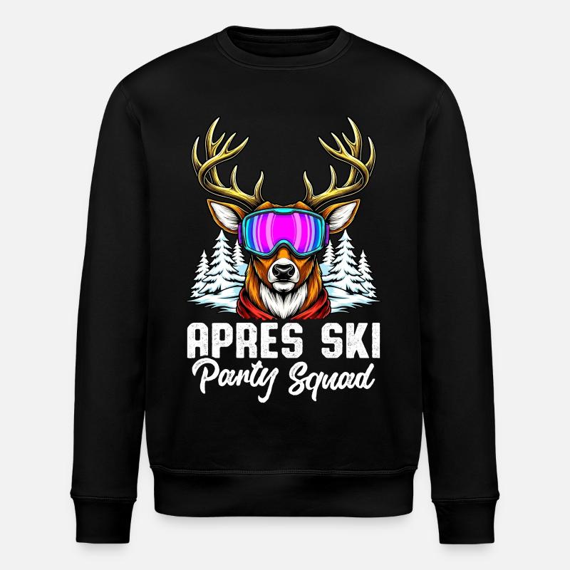 Équipe de fête après-ski - Sweat bio ROLLER Stanley/Stella Unisexe - noir