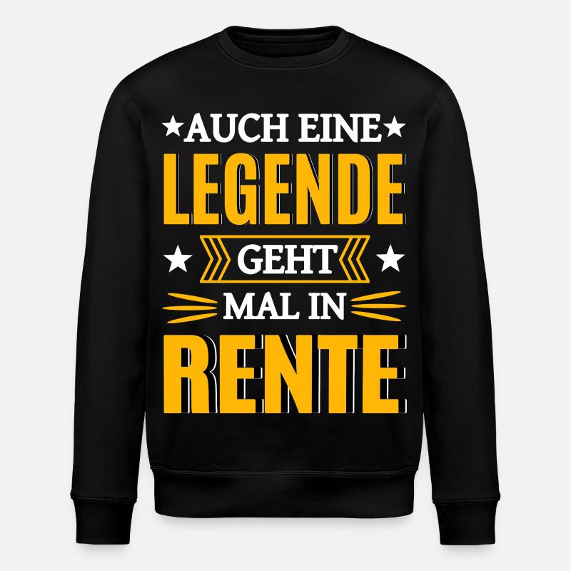 Legende In Rente - Stanley/Stella Unisex Bio-Sweatshirt ROLLER - Schwarz