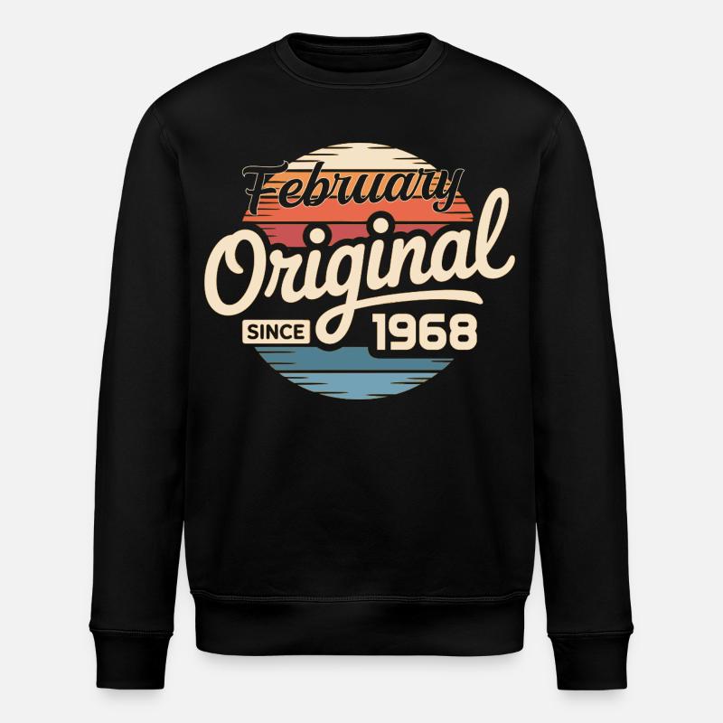 Février 1968 Anniversaire : Février 1968 - Sweat bio ROLLER Stanley/Stella Unisexe - noir