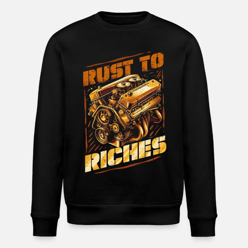 Auto Restauration Rust To Riches - Stanley/Stella Unisex Bio-Sweatshirt ROLLER - Schwarz