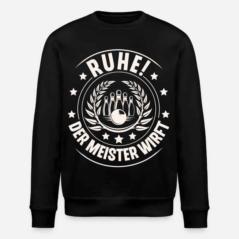 Bowling Kegeln - Stanley/Stella Unisex Bio-Sweatshirt ROLLER - Schwarz