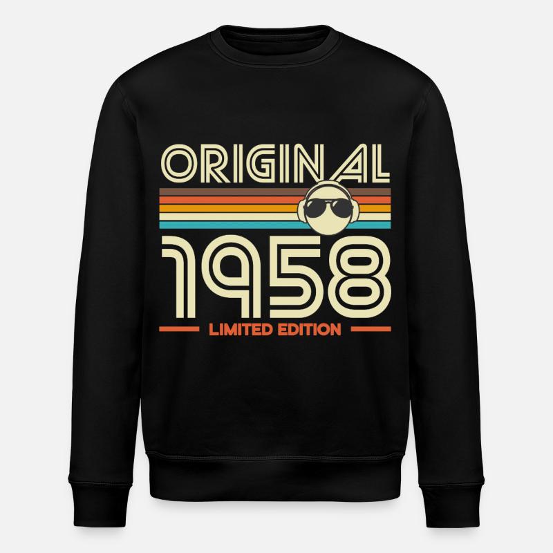 Originale Retro-Edition von 1958 - Stanley/Stella Unisex Bio-Sweatshirt ROLLER - Schwarz