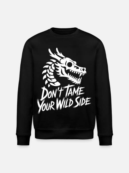 Don't Tame Your Wild Side - Stanley/Stella ROLLER Unisex Organic Sweatshirt - black