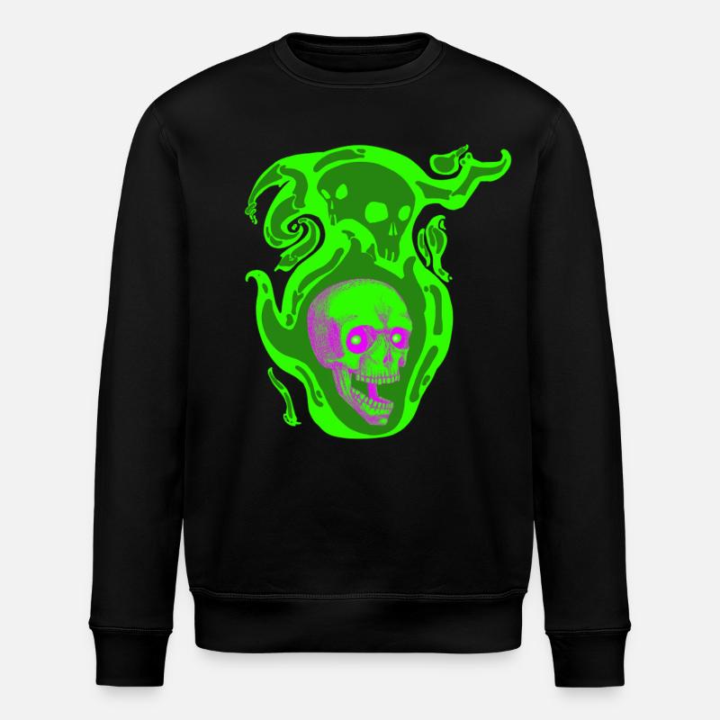 Crâne de nébuleuse - Sweat bio ROLLER Stanley/Stella Unisexe - noir