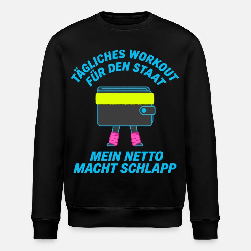 Tägliches Workout Fuer Den Staat - Stanley/Stella Unisex Bio-Sweatshirt ROLLER - Schwarz