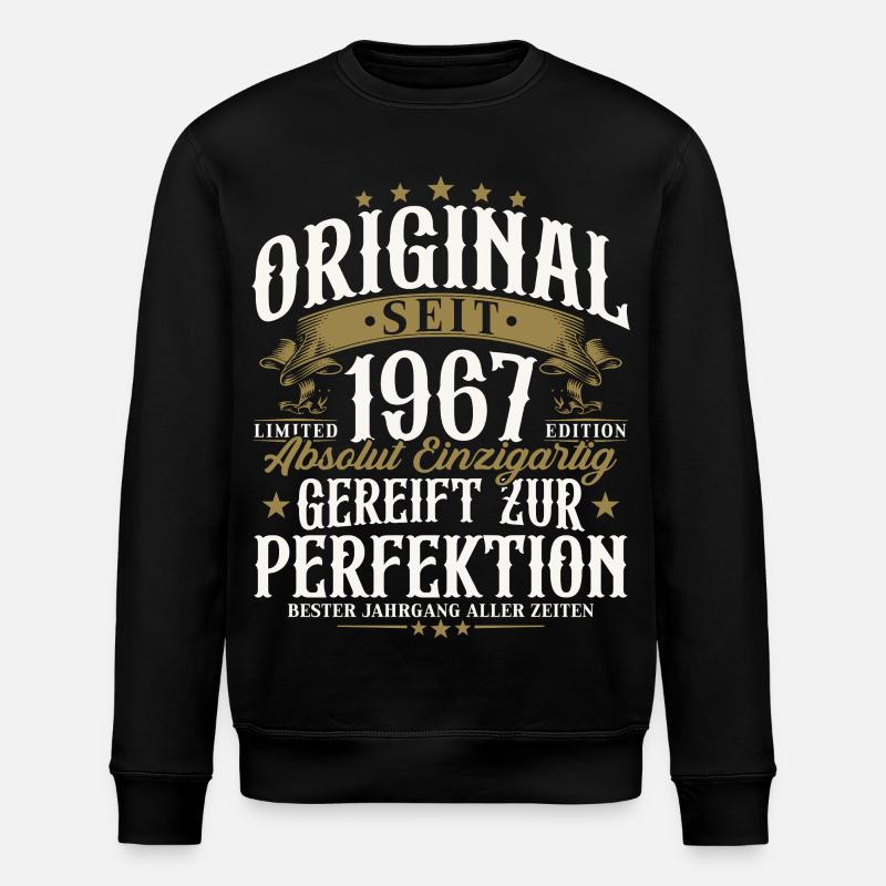 Cadeau d’anniversaire original vintage de 1967 - Sweat bio ROLLER Stanley/Stella Unisexe - noir