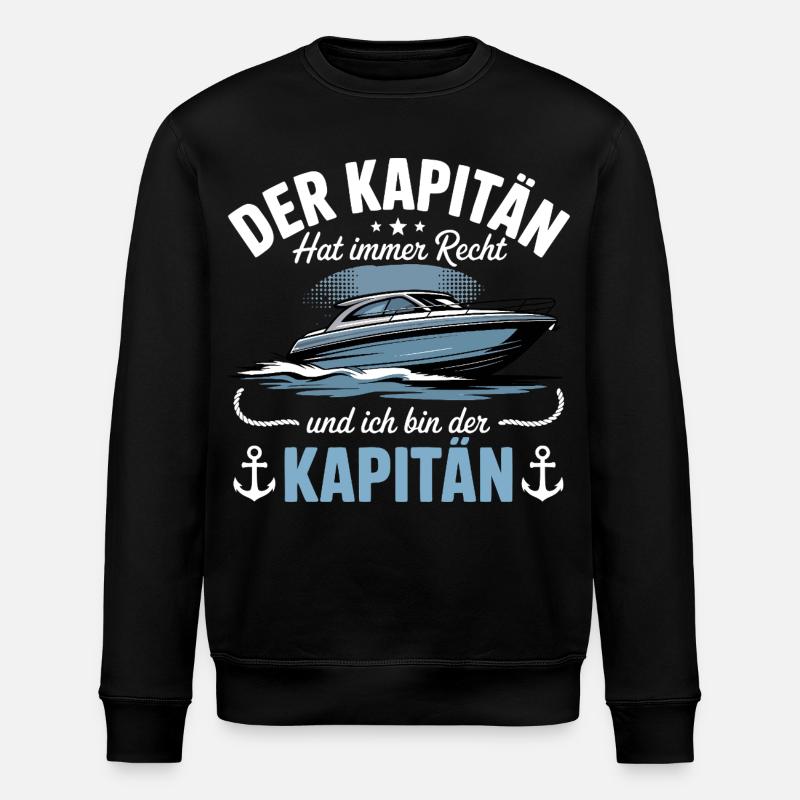Capitaine de bateau, permis de bateau - Sweat bio ROLLER Stanley/Stella Unisexe - noir