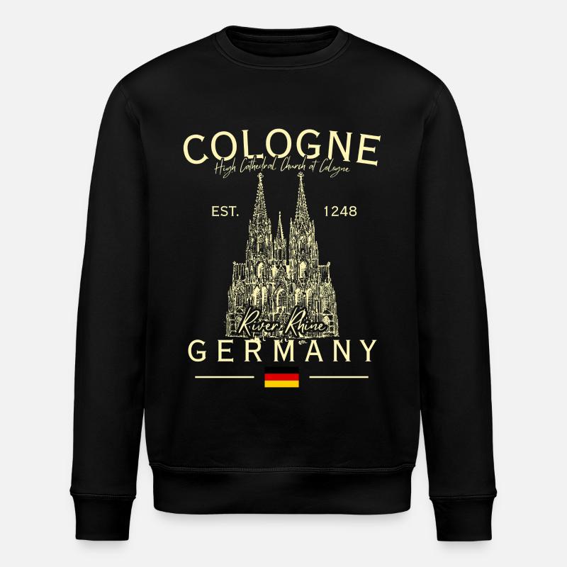 Cologne Germany Kölner Dom Cathedral Souvenir - Stanley/Stella Unisex Bio-Sweatshirt ROLLER - Schwarz