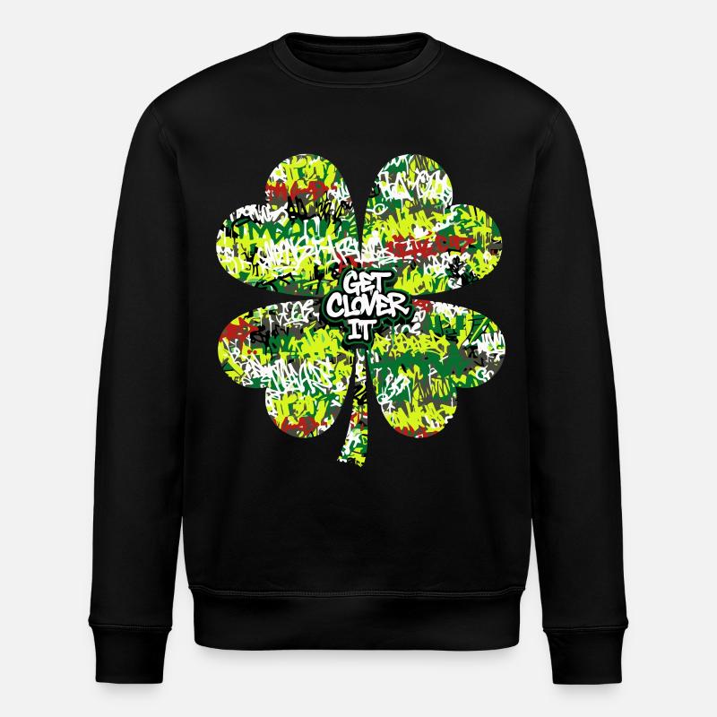 Graffiti Shamrock - Sweat bio ROLLER Stanley/Stella Unisexe - noir