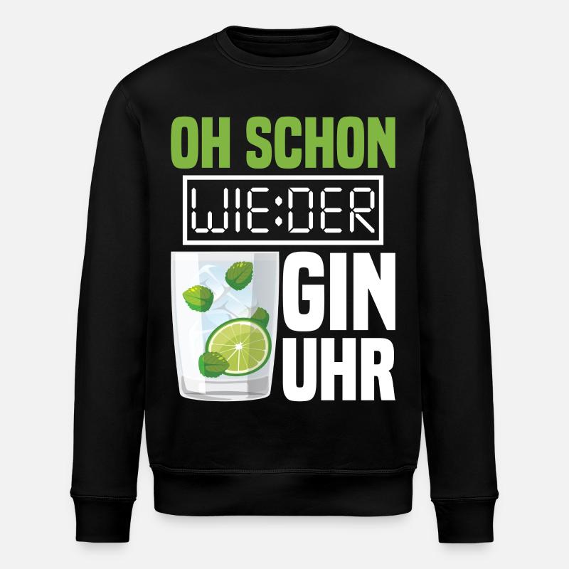Gin Clock - Stanley/Stella ROLLER Unisex Organic Sweatshirt - black