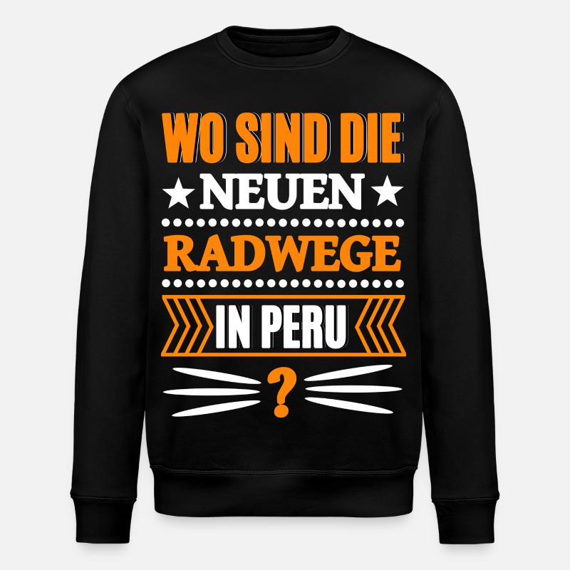 Witziger Spruch Politik - Stanley/Stella Unisex Bio-Sweatshirt ROLLER - Schwarz