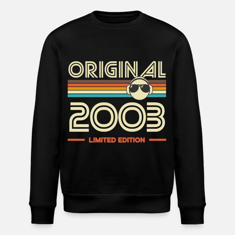 Original 2003 Retro Logo - Stanley/Stella ROLLER Unisex Organic Sweatshirt - black