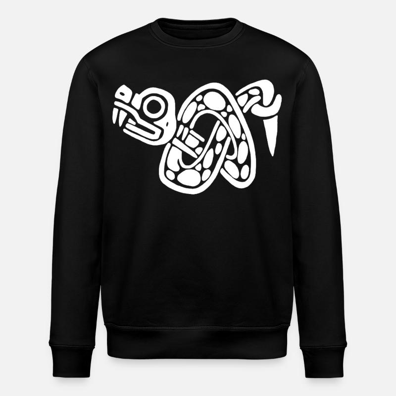 White snake knot - Stanley/Stella ROLLER Unisex Organic Sweatshirt - black