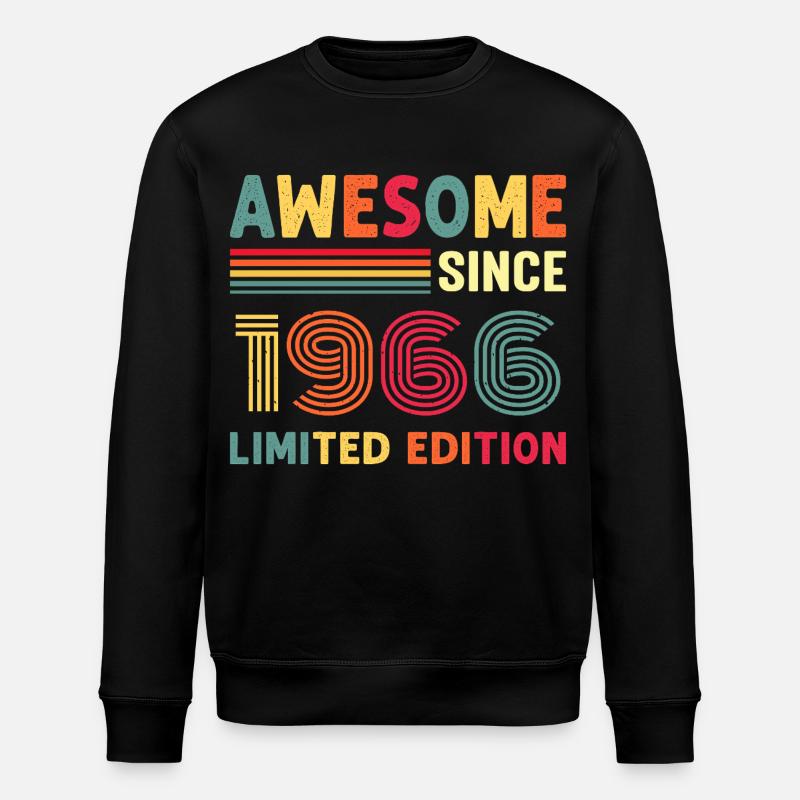 1966 Geburtsjahr - Stanley/Stella Unisex Bio-Sweatshirt ROLLER - Schwarz