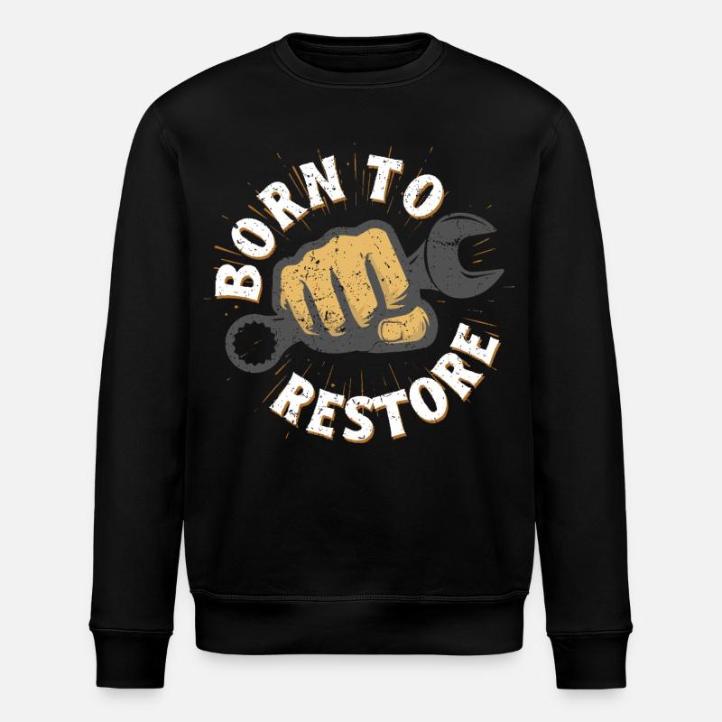 Restauration automobile née pour restaurer - Sweat bio ROLLER Stanley/Stella Unisexe - noir