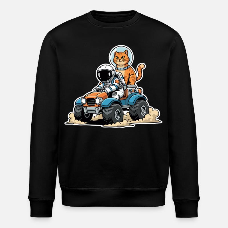 Chat Roux Astronaute Quad Lunaire Espace - Sweat bio ROLLER Stanley/Stella Unisexe - noir