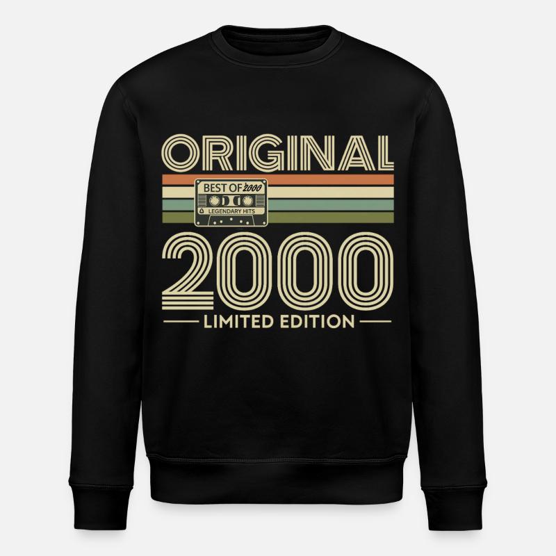Originale Limited Edition von 2000 - Stanley/Stella Unisex Bio-Sweatshirt ROLLER - Schwarz