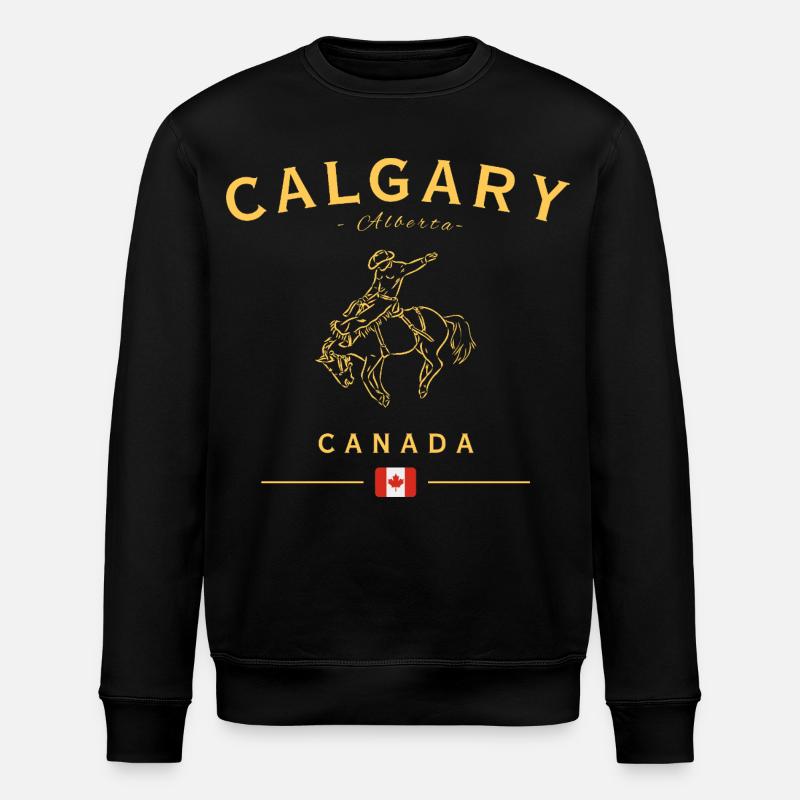 Calgary Rodeo Gold Alberta Canada - Stanley/Stella ROLLER Unisex Organic Sweatshirt - black