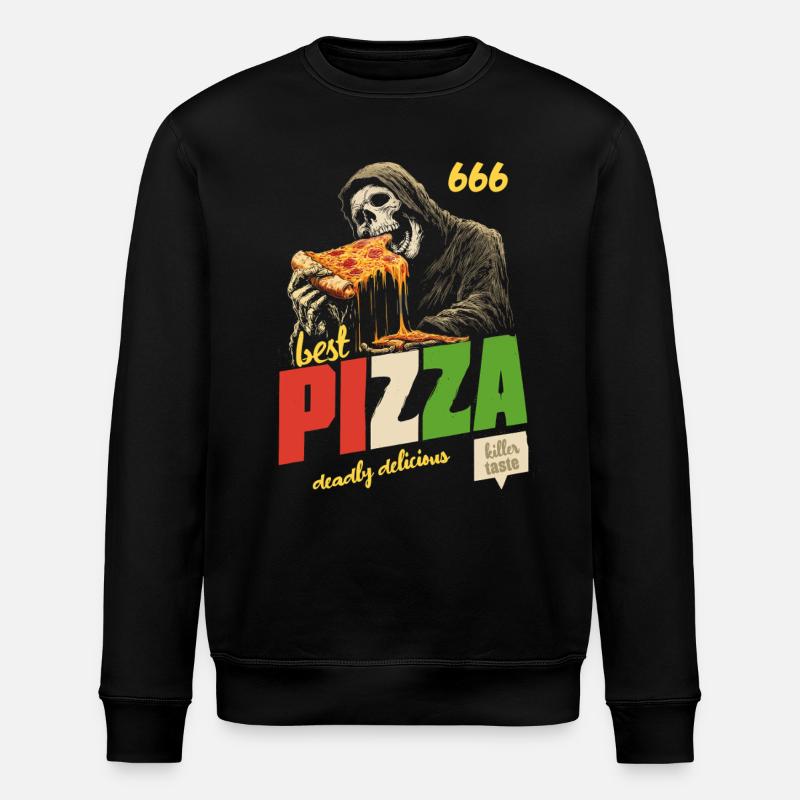 Grim Reaper Pizza - Stanley/Stella ROLLER Unisex Organic Sweatshirt - black