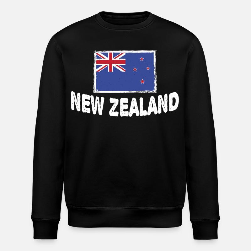 Drapeau néo-zélandais de la Nouvelle-Zélande - Sweat bio ROLLER Stanley/Stella Unisexe - noir