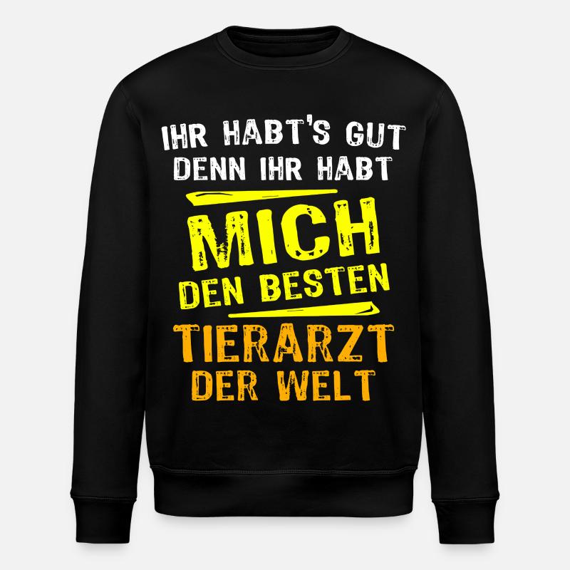 Tierarzt Geschenk - Stanley/Stella Unisex Bio-Sweatshirt ROLLER - Schwarz