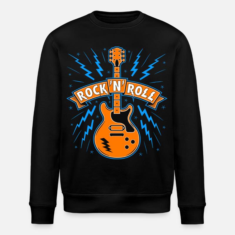 Bannière Rock’N’Roll avec guitare - Sweat bio ROLLER Stanley/Stella Unisexe - noir