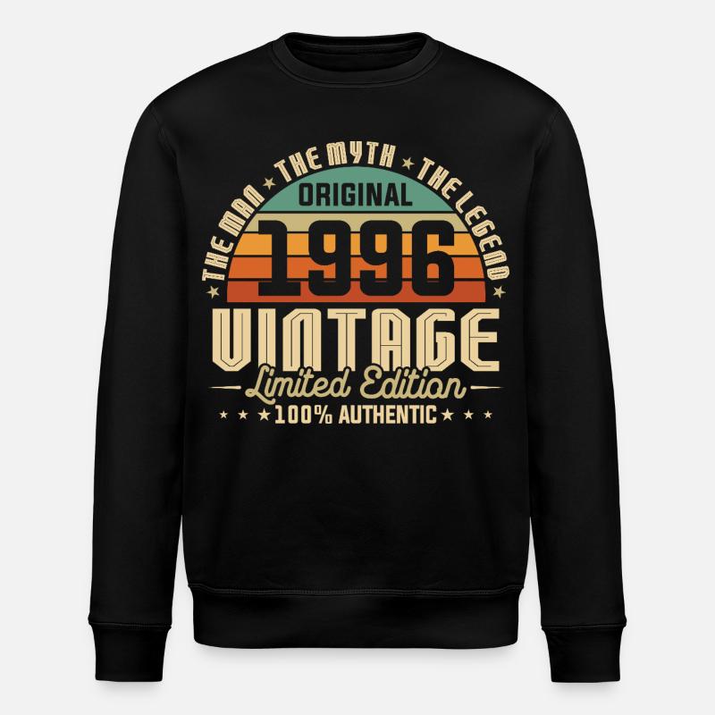 Cadeau d’anniversaire vintage original 1996 - Sweat bio ROLLER Stanley/Stella Unisexe - noir