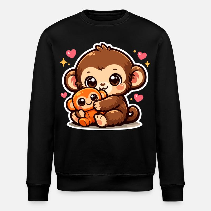punch the monkey japan - Stanley/Stella Unisex Bio-Sweatshirt ROLLER - Schwarz