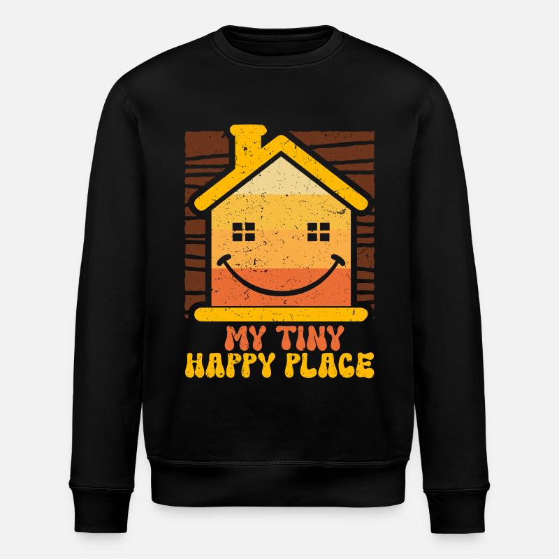 Tiny House My Tiny Happy Place - Stanley/Stella Unisex Bio-Sweatshirt ROLLER - Schwarz