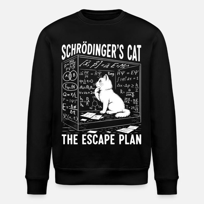 Schrödinger's Cat The Escape Plan - Stanley/Stella ROLLER Unisex Organic Sweatshirt - black