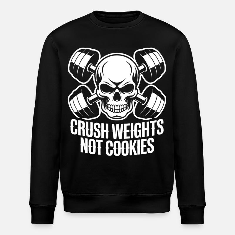 Crush Weights Gym No Sugar - Stanley/Stella ROLLER Unisex Organic Sweatshirt - black