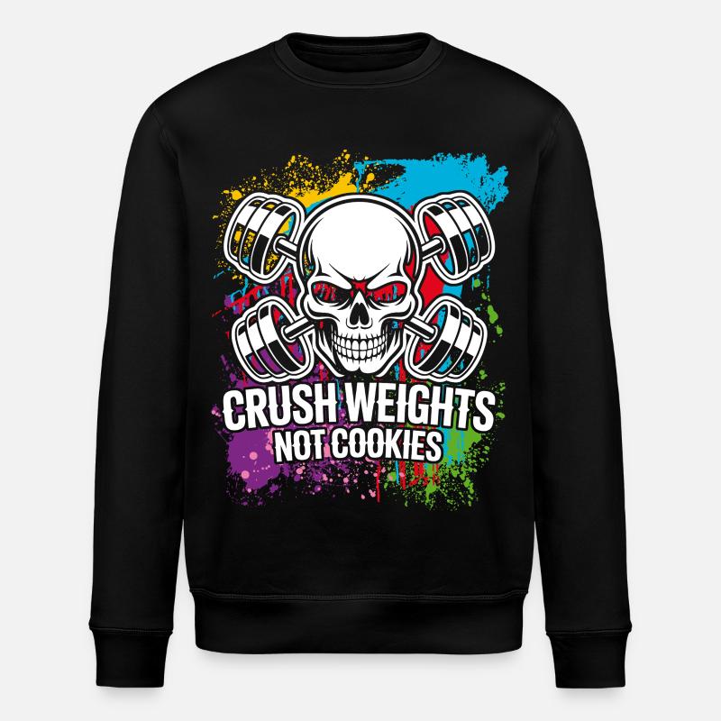 Crush Weights Gym - Stanley/Stella ROLLER Unisex Organic Sweatshirt - black