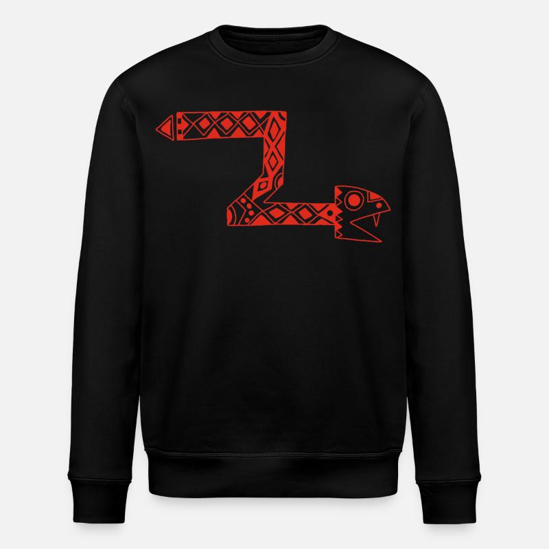 Serpent totem rouge - Sweat bio ROLLER Stanley/Stella Unisexe - noir