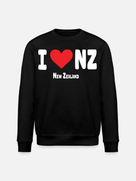 Ich liebe Neuseeland - Stanley/Stella Unisex Bio-Sweatshirt ROLLER - Schwarz