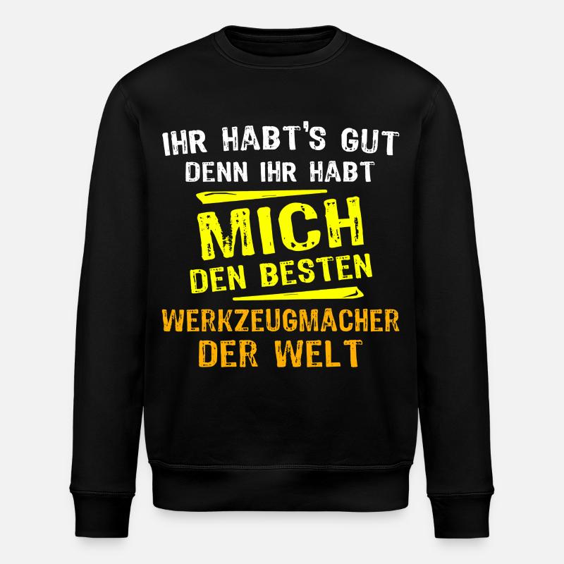 Werkzeugmacher Geschenk - Stanley/Stella Unisex Bio-Sweatshirt ROLLER - Schwarz