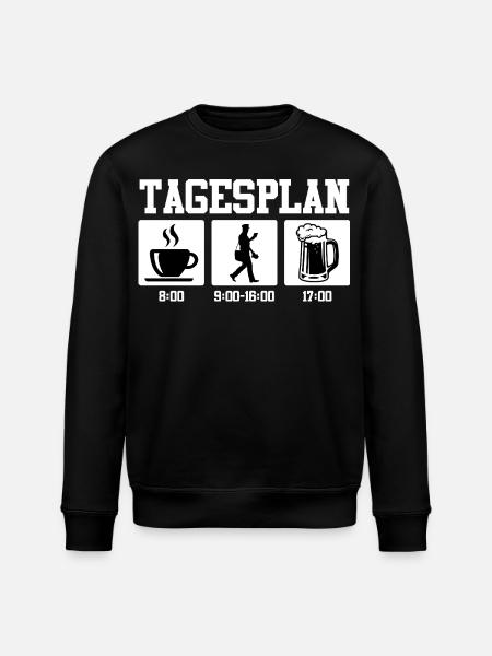 Postman DAILY SCHEDULE Parcel Deliverer Funny - Stanley/Stella ROLLER Unisex Organic Sweatshirt - black